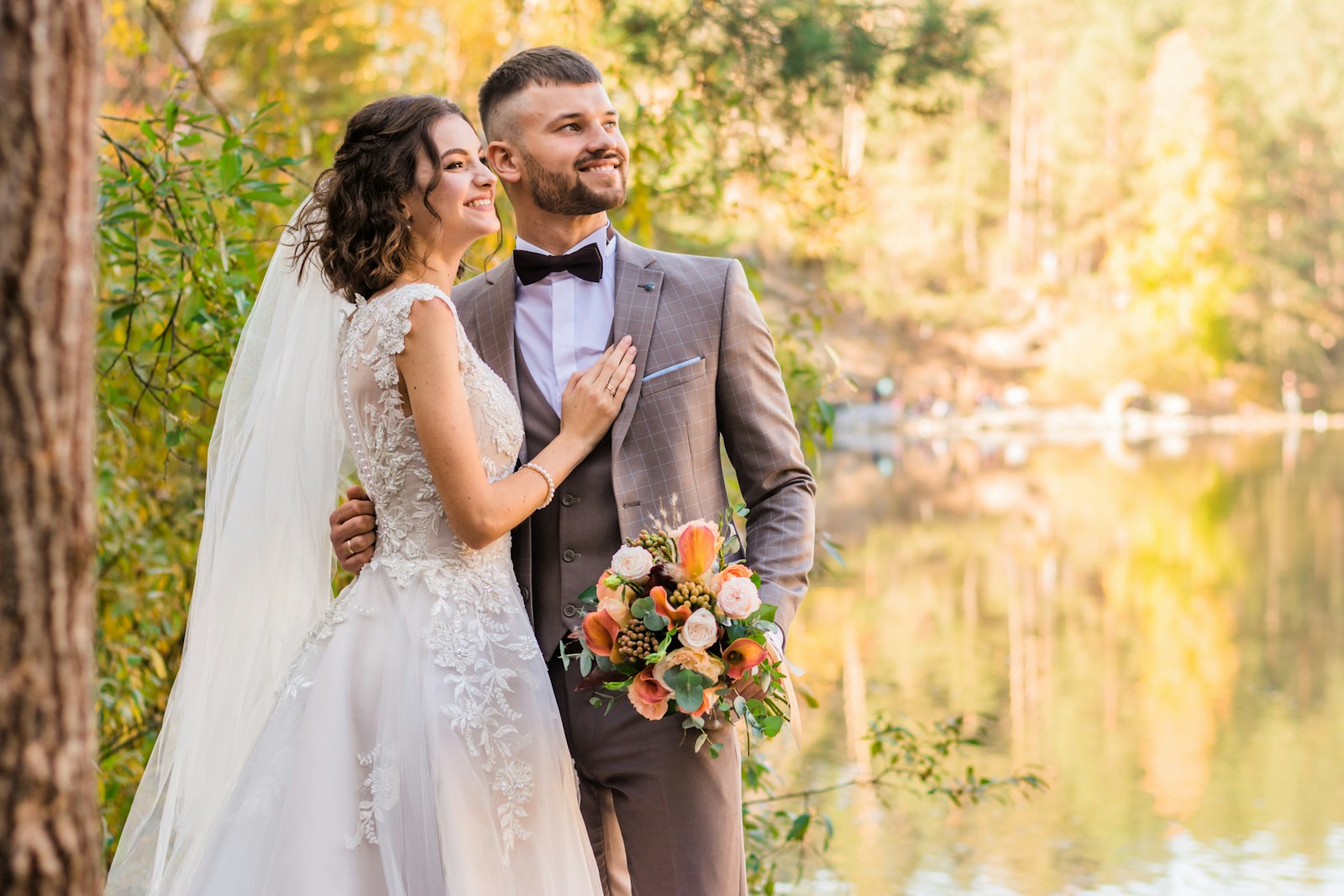 What’s the Difference Between a Wedding and a Marriage? 1 man in gray suit and woman in white wedding dress