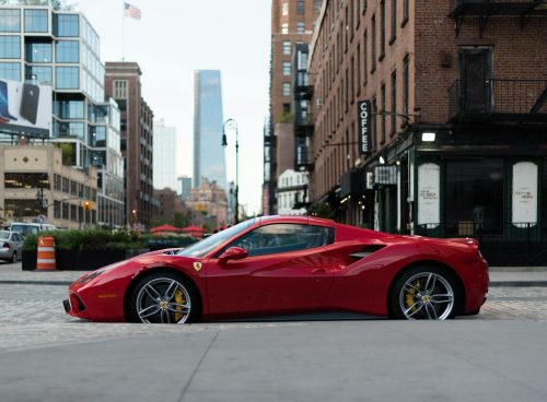 Photo of Ferrari Sports Car Parked on Road
