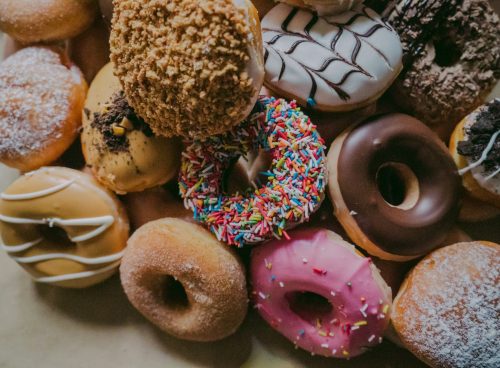 assorted flavor donuts