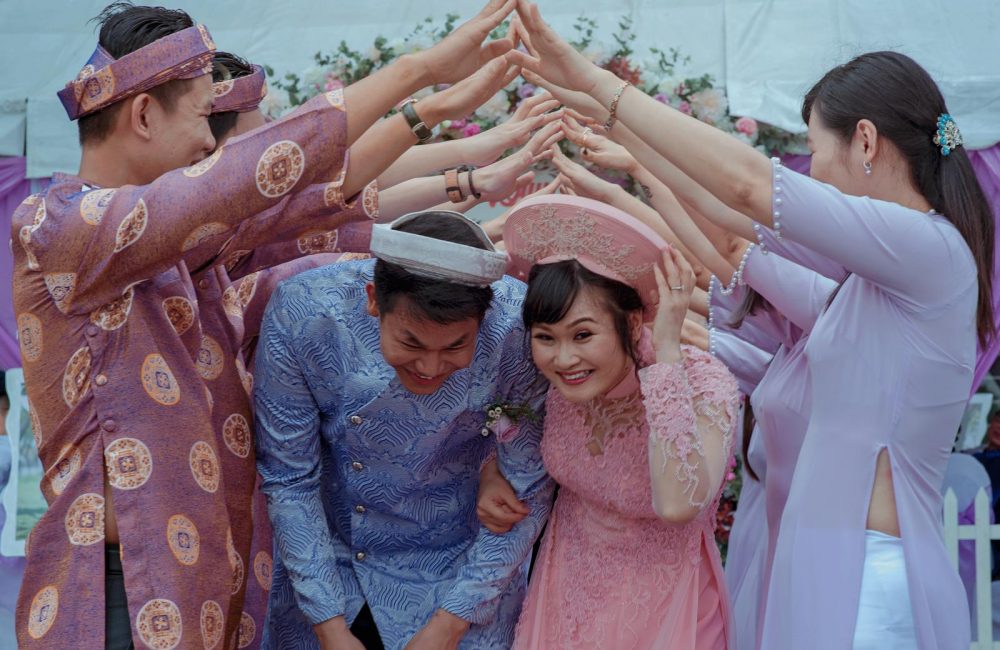 Wedding Couple Taking a Traditional Ceremony