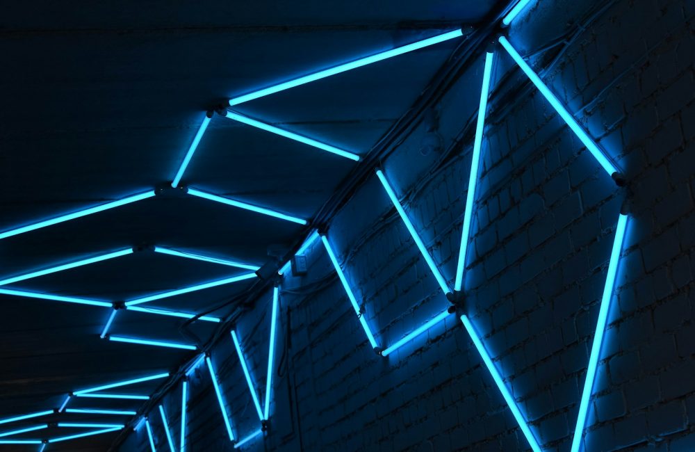 white metal frame in grayscale photography