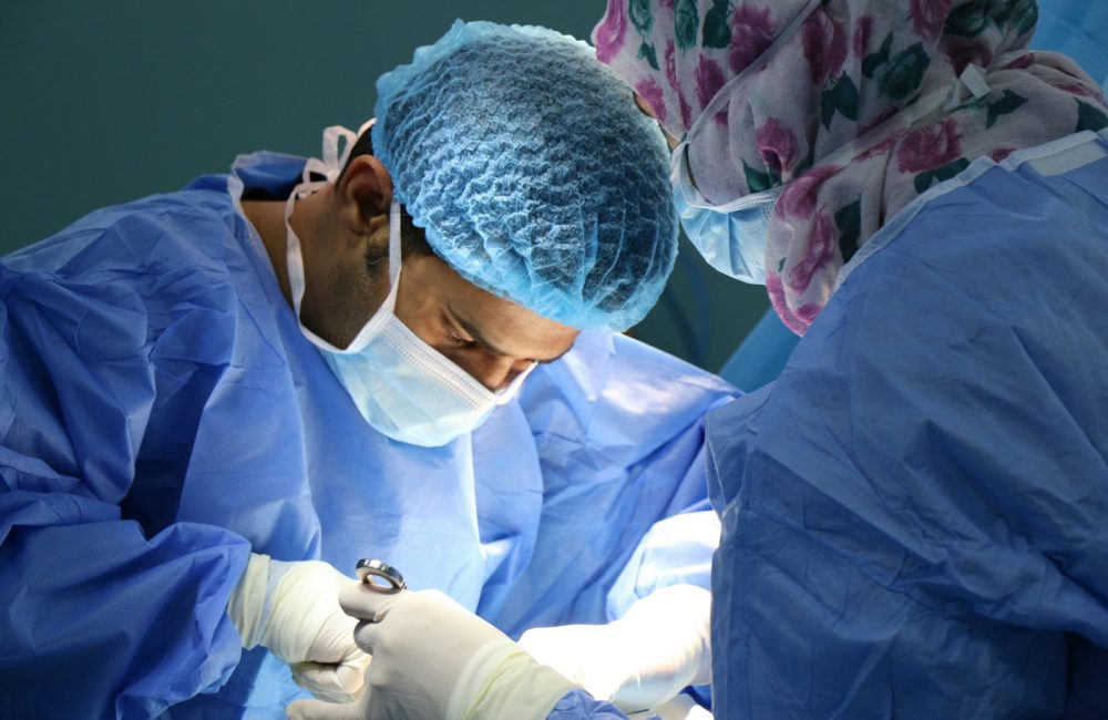 doctor having operation