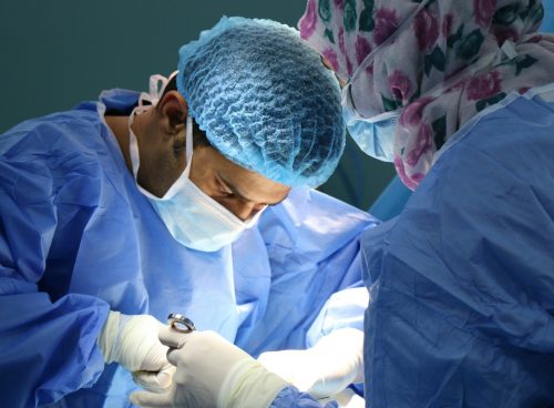 doctor having operation