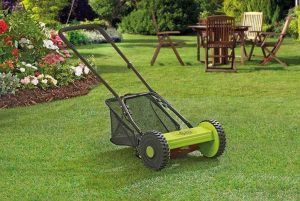 Are manual push mowers effective for small lawn maintenance?