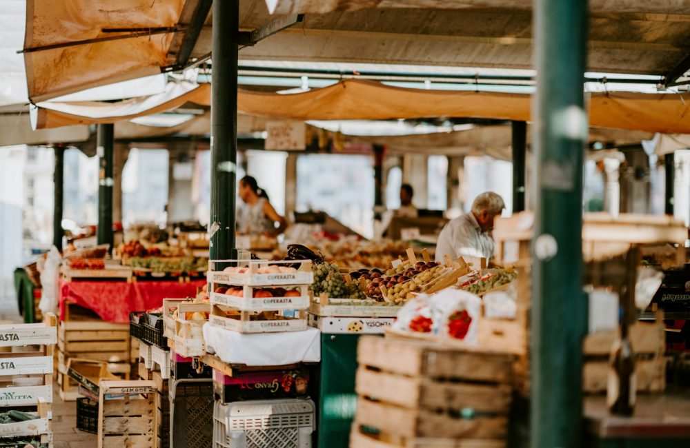 man in fruit market