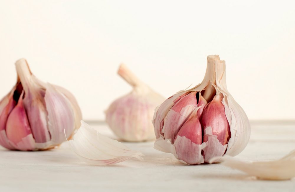 three garlic cloves