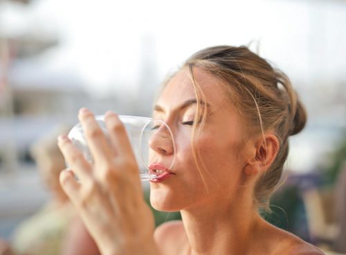 Woman Drinking from Glass