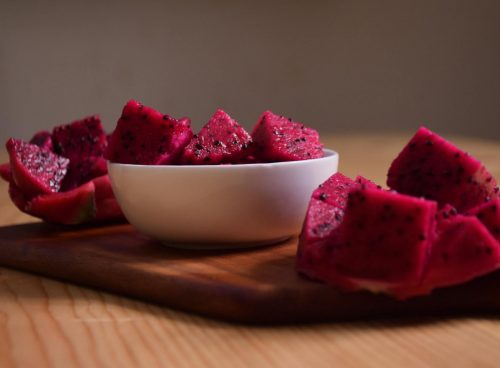 Close-Up Photo of Sliced Dragon Fruit