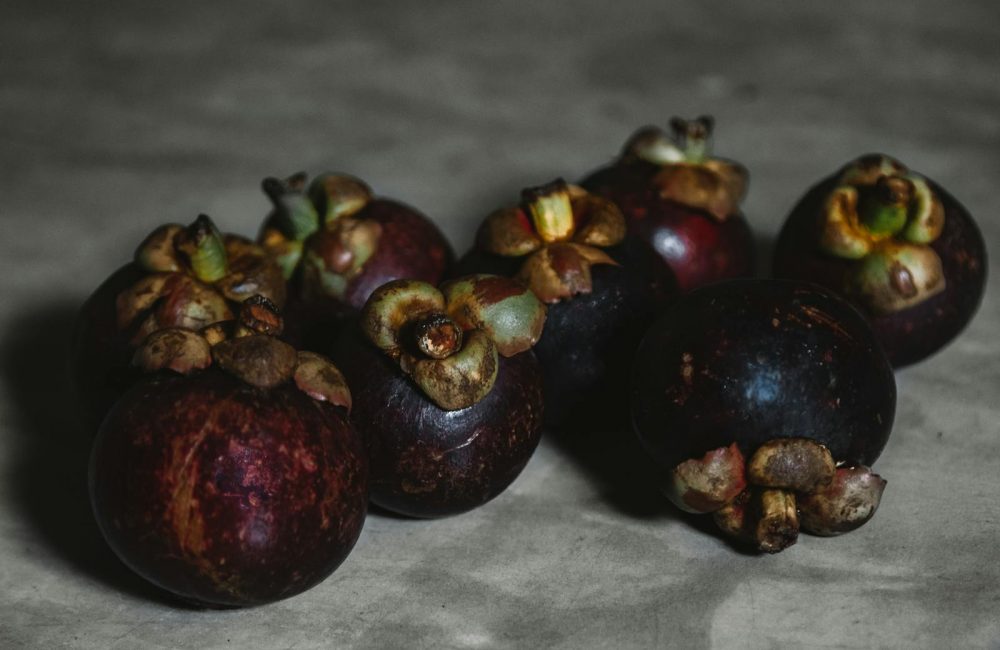 Close-up Photo of Mangosteen Fruit