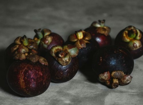 Close-up Photo of Mangosteen Fruit