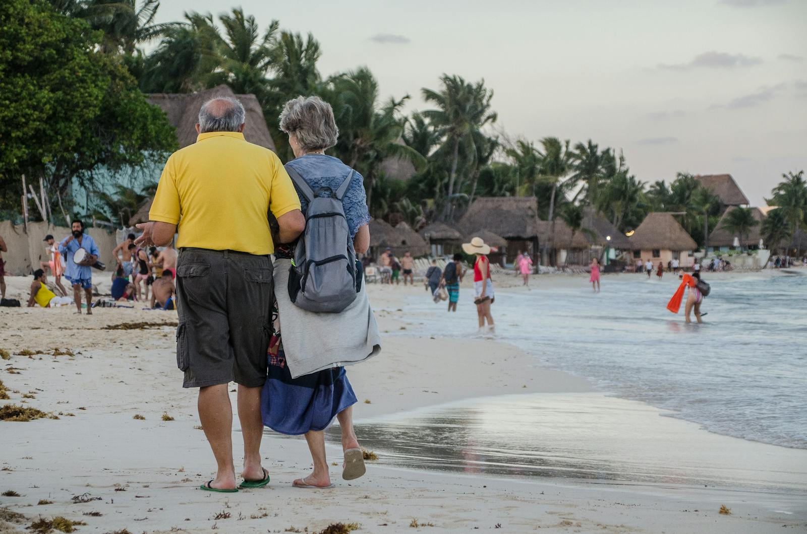 People Walking on the Seashore