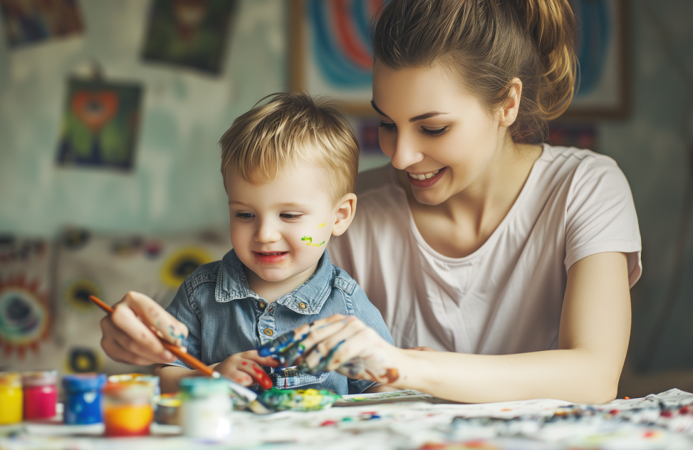 ai generated, mother, son