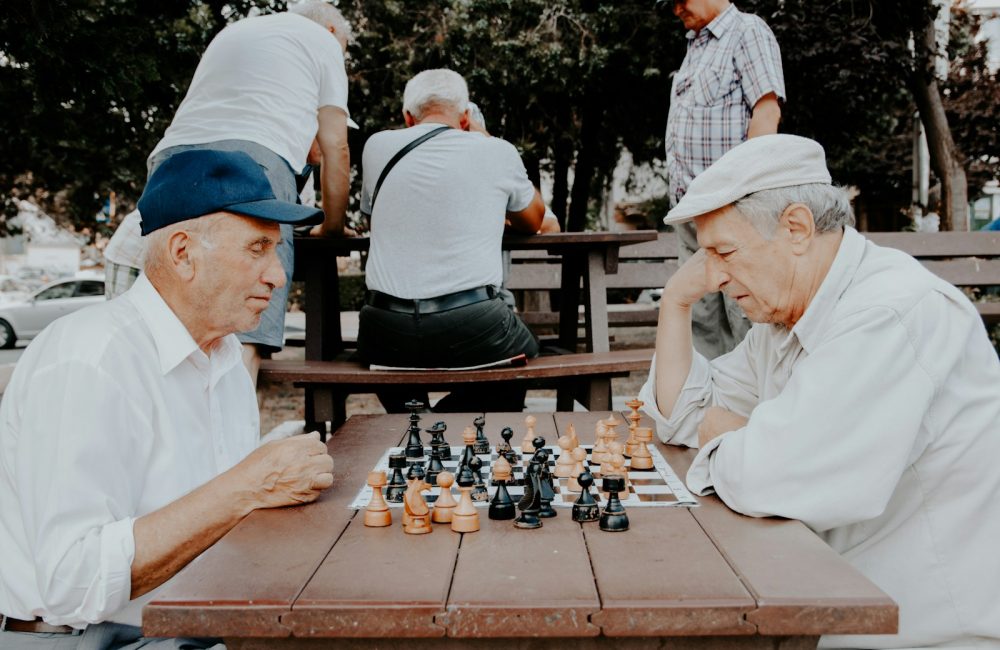 two men playing chess