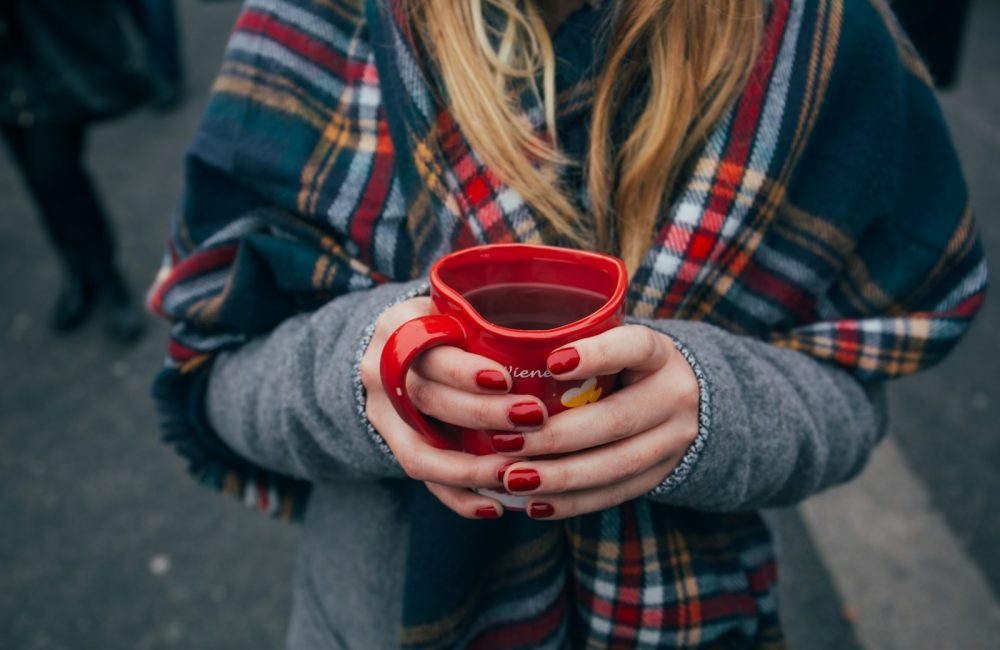 woman holding a mug