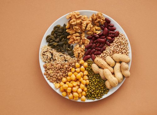 Nuts and Beans on Plate