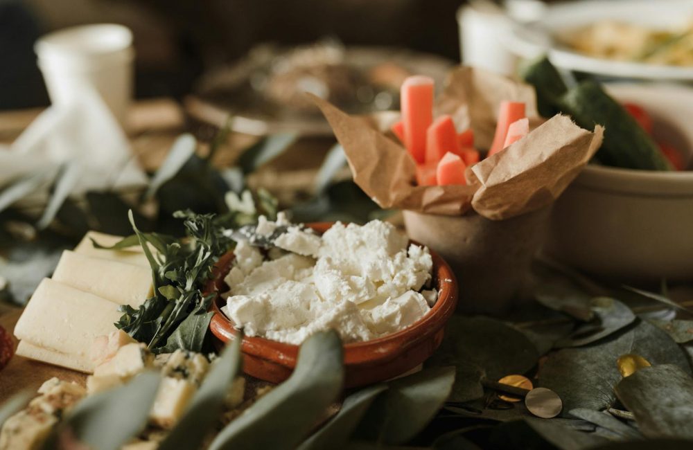 Close-up of a Table Full of Food