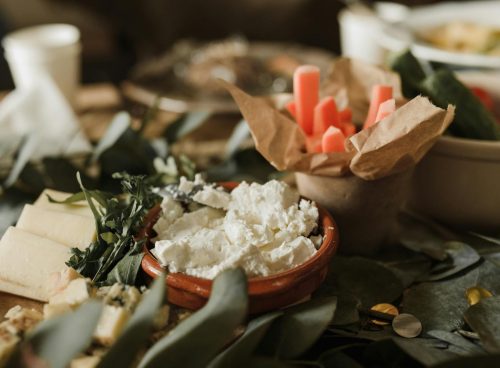 Close-up of a Table Full of Food