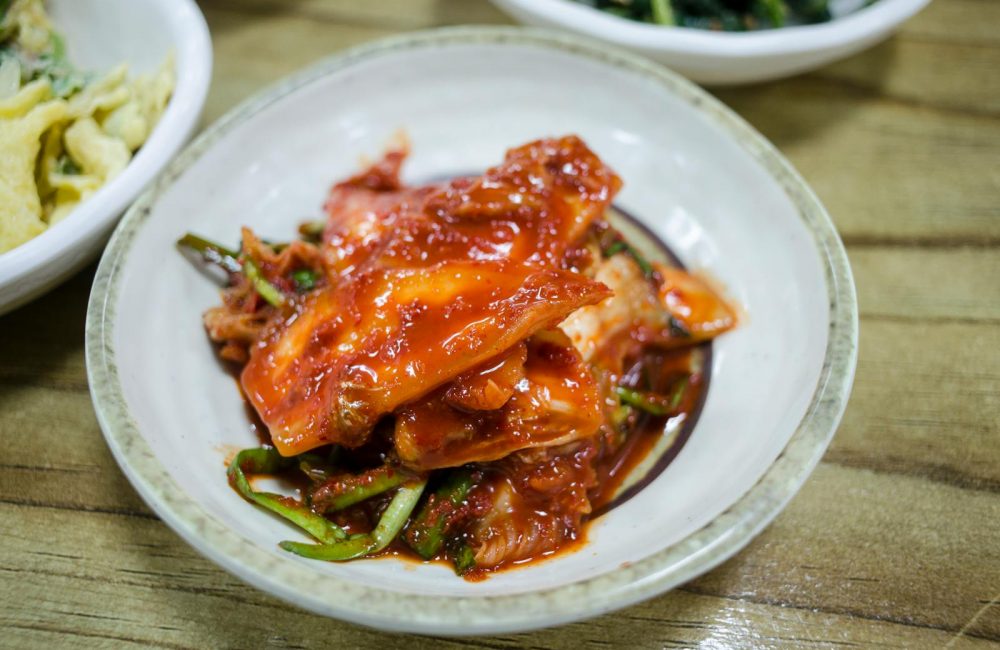 Close-Up Shot of Kimchi on a Plate