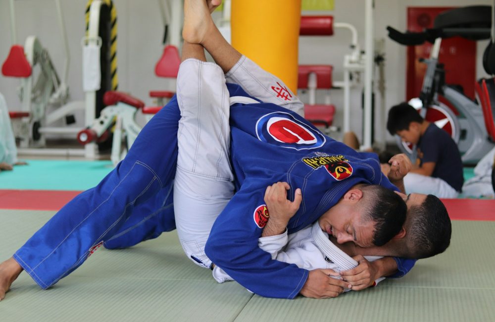 two men doing karate