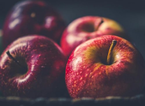 Four Red Apple Fruits