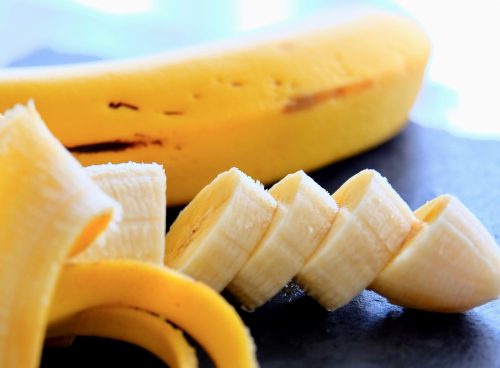 banana, fruit, peeled